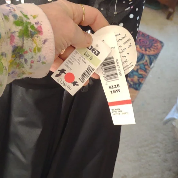 NOS JUMP APPAREL black Tool Sequence Sash Full Length Formal Dress Plus Sz 18W - Picture 11 of 12